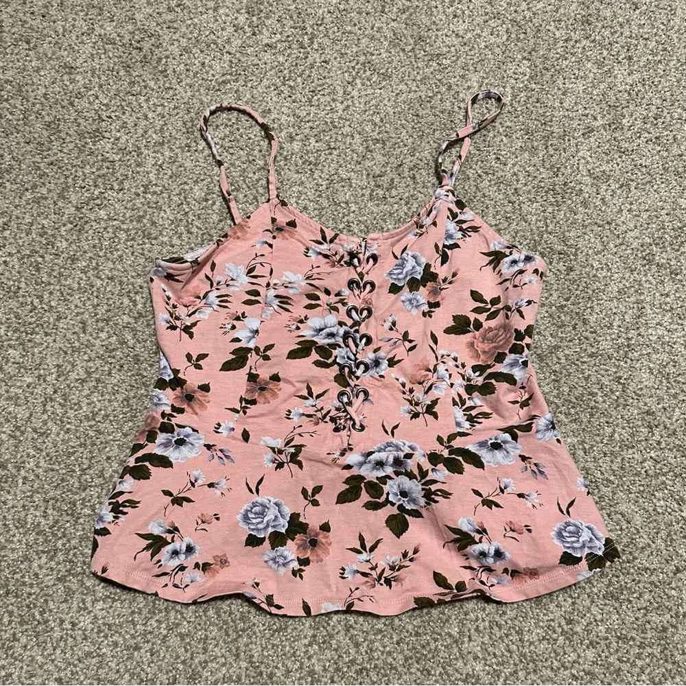 American Eagle Cropped Floral Camisole